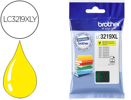 CARTOUCHE BROTHER JET D'ENCRE LC3219 COULEUR JAUNE HAUTE CAPACIT 3000P