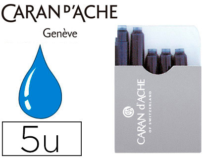 RECHARGE CARAN D'ACHE ENCRE ST YLOGRAPHIQUE CHROMATICS COULEUR BLEU