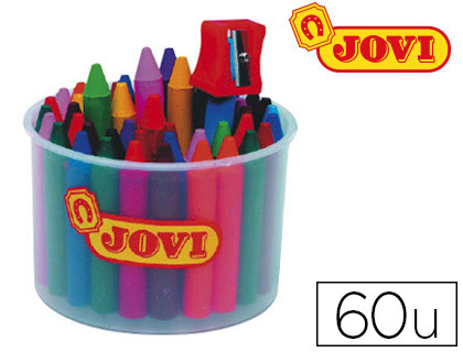 CRAIE CIRE JOVI JOVICOLOR 75MM DIAMTRE 11MM POT 60 UNITS + 1 TAILLE-CRAYON